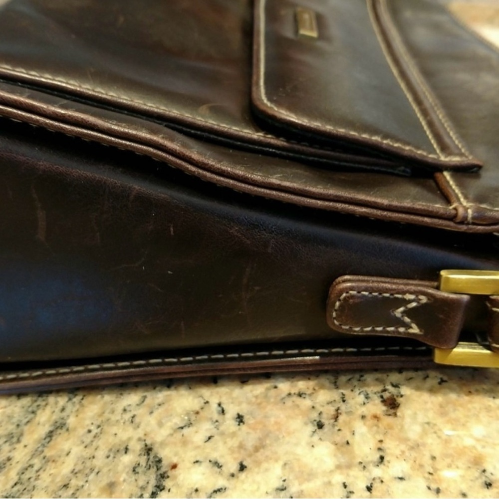 Villager, A Liz Claiborne Selection, Espresso Brown Leather Purse - Picture 7 of 7